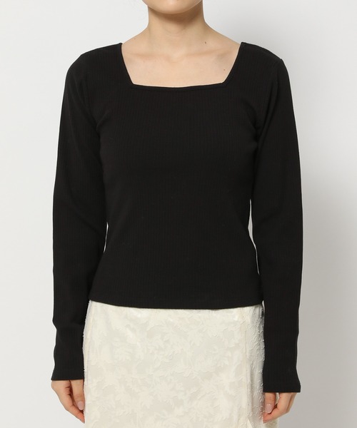 mysty woman（ミスティウーマン）の「テレコ2WAYインナープルオーバー　106932（Tシャツ/カットソー・レディース・ライトベージュ/ブラック/オフホワイト・FREE）」の17枚目の写真