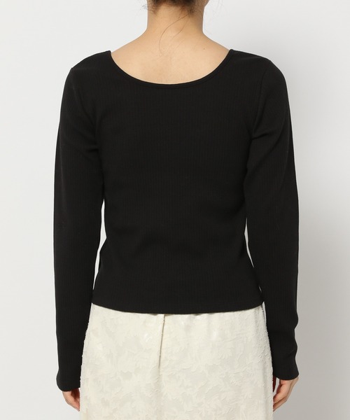 mysty woman（ミスティウーマン）の「テレコ2WAYインナープルオーバー　106932（Tシャツ/カットソー・レディース・ライトベージュ/ブラック/オフホワイト・FREE）」の19枚目の写真