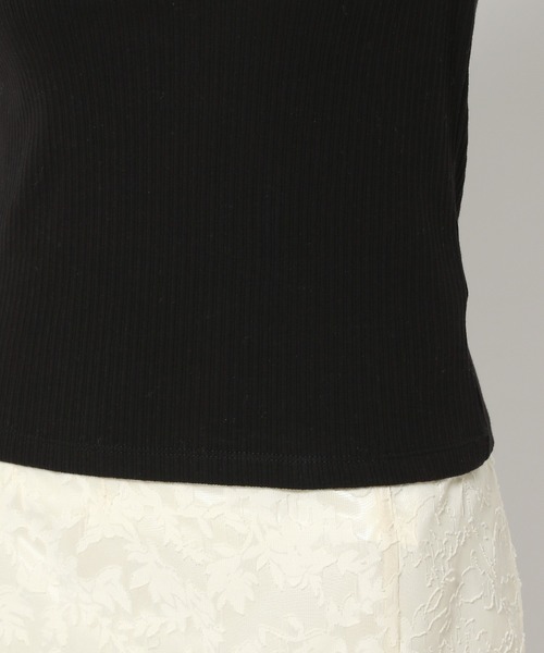 mysty woman（ミスティウーマン）の「テレコ2WAYインナープルオーバー　106932（Tシャツ/カットソー・レディース・ライトベージュ/ブラック/オフホワイト・FREE）」の6枚目の写真