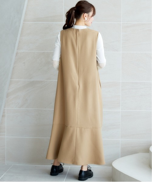 miclat（ミクラ）の「大きいサイズ　深Vネックワンピース　miclat（ワンピース・レディース・ベージュ/ネイビー・L/LL/3L/4L/5L）」の17枚目の写真