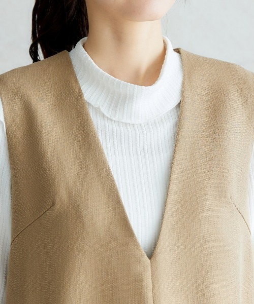 miclat（ミクラ）の「大きいサイズ　深Vネックワンピース　miclat（ワンピース・レディース・ベージュ/ネイビー・L/LL/3L/4L/5L）」の10枚目の写真