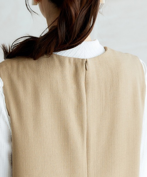 miclat（ミクラ）の「大きいサイズ　深Vネックワンピース　miclat（ワンピース・レディース・ベージュ/ネイビー・L/LL/3L/4L/5L）」の11枚目の写真