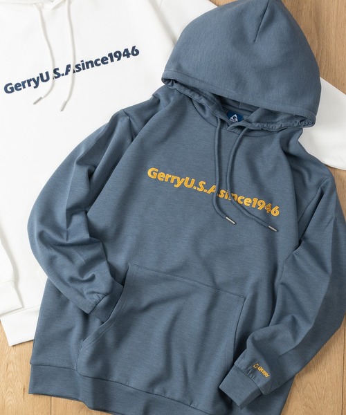 GERRY(ジェリー)の「【ag】〔GERRY/ジェリー〕シルクタッチストレッチ フロント刺繍 プルオーバーパーカー(パーカー・メンズ・ブラック/グレー/ブルー/ホワイト/グレー系/ブラック系/ホワイト系/ブルー系・MEDIUM/X-LARGE/LARGE)」の8枚目の写真