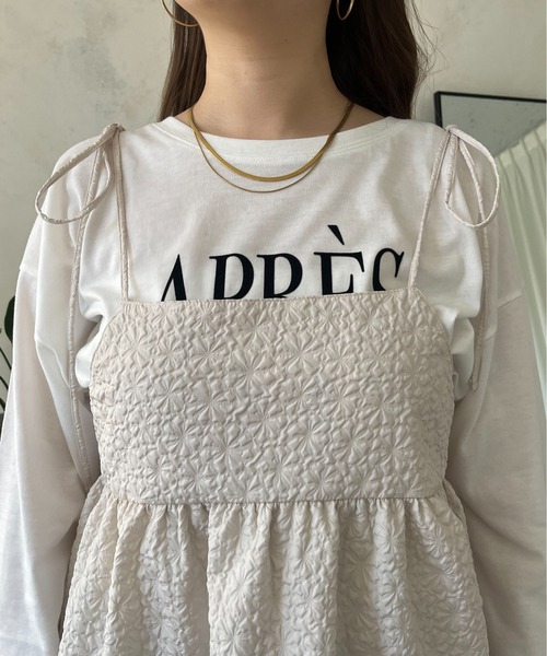 prose verse（プロズヴェール）の「フラワージャガードバルーンペプラムリボンビスチェ（キャミソール・レディース・ブラック/グレー/アイボリー・MEDIUM）」の22枚目の写真