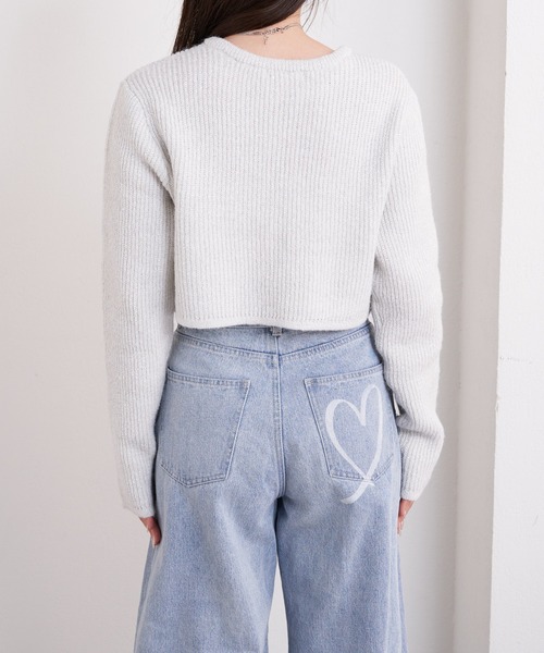 Chico（チコ）の「【6色展開/2024SS】ラメジャケットショートカーディガン（カーディガン/ボレロ・レディース・ライトベージュ/グレー/ブルー/ネイビー/ホワイト/アイボリー・FREE）」の12枚目の写真