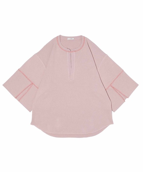 CLANE COLOR STITCH HEAVY RIB TOPS 12105-1152