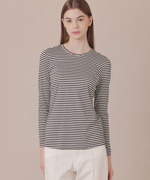 【The Essential Collection】コットンスムース長袖Tシャツ