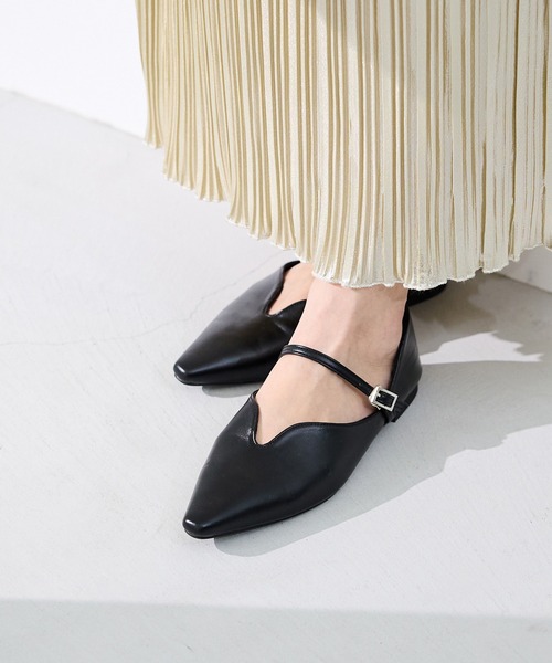 【新品・未使用】FRAY I.D ウェーブカッティング フラット パンプス Amazon | [フレイ アイディー] カッティングパンプス FWGS234313