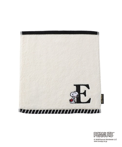 PEANUTS】スヌーピーふわふわイニシャルミニタオル（ハンカチ/ハンド