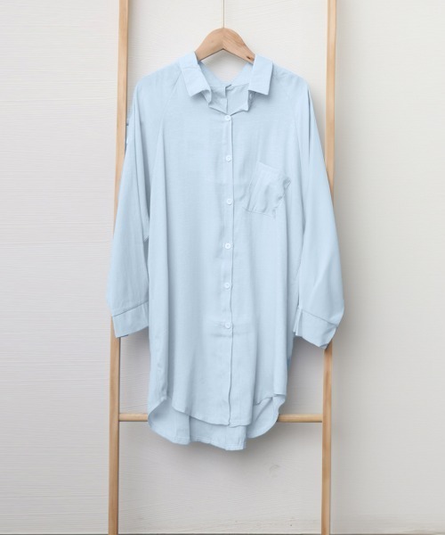 Miniministore(ミニミニストア)の「チュニックシャツブラウス ドルマン袖(シャツ/ブラウス・レディース・ホワイト/ブルー・L/XXL/XL)」の20枚目の写真