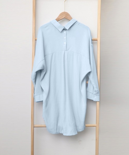Miniministore(ミニミニストア)の「チュニックシャツブラウス ドルマン袖(シャツ/ブラウス・レディース・ホワイト/ブルー・L/XXL/XL)」の21枚目の写真