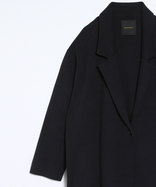 AMERICAN RAG CIE（アメリカンラグシー）の「AMERICAN RAG CIEミラノリブニットチェスターコート/213-AIE-L152-JK084　コーディガン（チェスターコート・レディース・ブラック/ネイビー・FREE）」の10枚目の写真