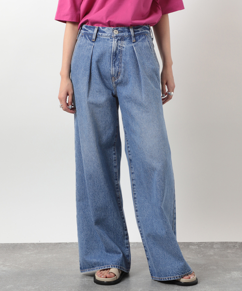 VERMEIL par iena（ヴェルメイユパーイエナ）の「【NEEDBY heritage/二―ドバイ ヘリテージ】AARON（デニムパンツ・レディース・コバルトブルー・26/25/24/23）」の2枚目の写真