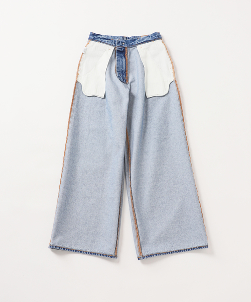 VERMEIL par iena（ヴェルメイユパーイエナ）の「【NEEDBY heritage/二―ドバイ ヘリテージ】AARON（デニムパンツ・レディース・コバルトブルー・26/25/24/23）」の22枚目の写真