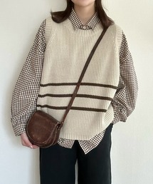 Cham. | シンプルラインニットベスト(ベスト)