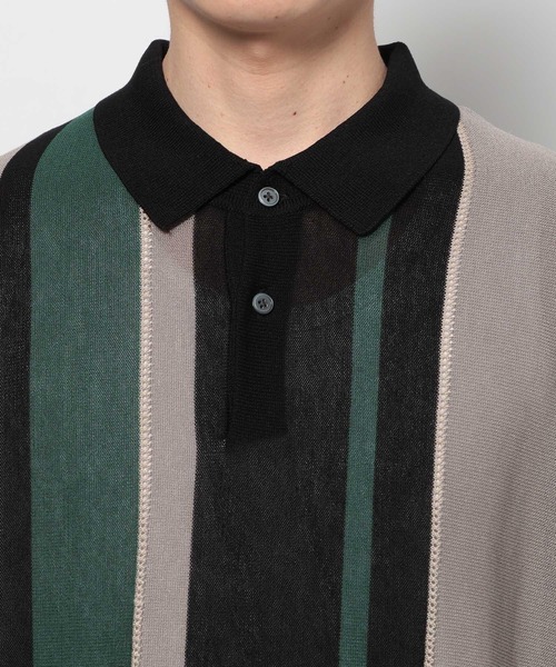 niko and...(ニコアンド)の「ストライプポロニットプルオーバー(ポロシャツ・メンズ・オフホワイト/ブラック/ライトブルー/ベージュ・LARGE/MEDIUM)」の12枚目の写真