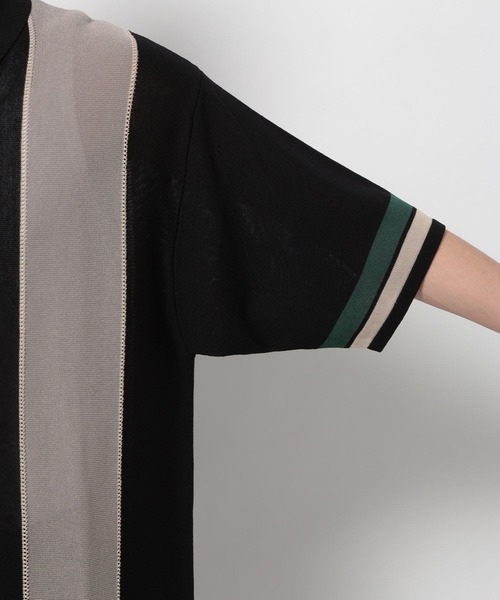 niko and...(ニコアンド)の「ストライプポロニットプルオーバー(ポロシャツ・メンズ・オフホワイト/ブラック/ライトブルー/ベージュ・LARGE/MEDIUM)」の13枚目の写真