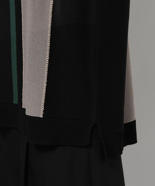 niko and...(ニコアンド)の「ストライプポロニットプルオーバー(ポロシャツ・メンズ・オフホワイト/ブラック/ライトブルー/ベージュ・LARGE/MEDIUM)」の14枚目の写真