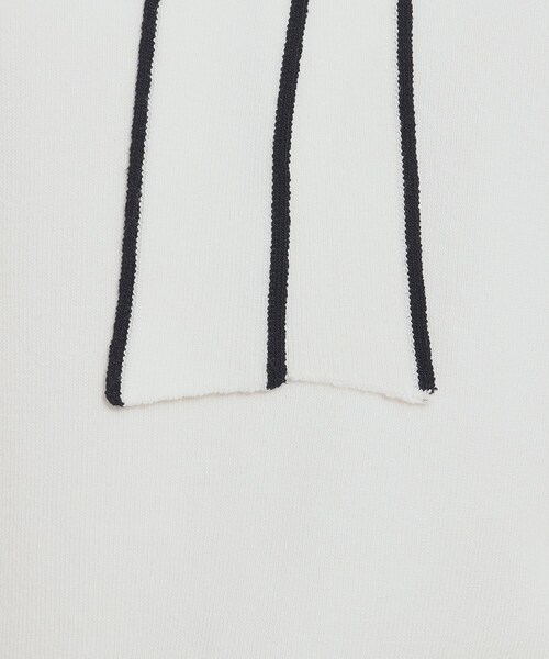 ITS'DEMO（イッツデモ）の「◆【大人かわいい／オフィスに／肌触り柔らか】配色ボウタイニット（ニット/セーター・レディース・グリーン系/ピンク/オフホワイト/ブラック・00）」の8枚目の写真