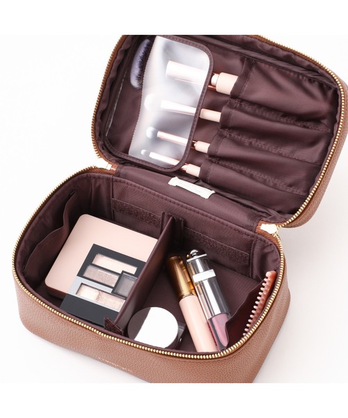 バイカラー バニティポーチ S ブラウン（ポーチ）｜Francfranc（フラン