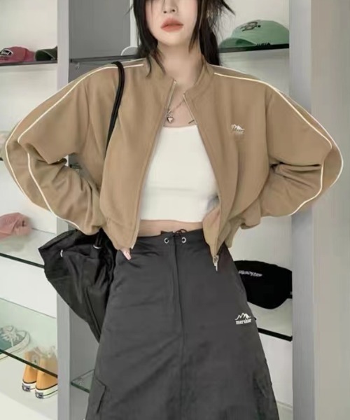 ENLIKE（エンリケ）の「ZIPアップショートジャケット（その他アウター・レディース・ブラック/ベージュ・FREE）」の20枚目の写真