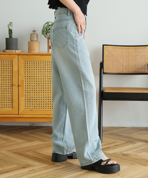 LAFFMO（ラフモ）の「キラキラビジュー付きデニムパンツ（デニムパンツ・レディース・ブルー・S/M/L）」の17枚目の写真