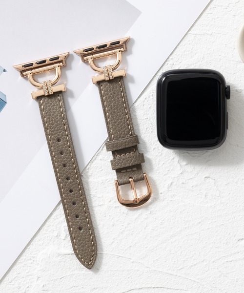 emonique(エモニーク)の「本革レザー Apple Watch バンド スマートウォッチバンド【38/40/41/42/44/45/49mm対応】(デジタル腕時計・レディース・オレンジ/グレー/ブラウン/ブラック/ホワイト・42/38)」の3枚目の写真