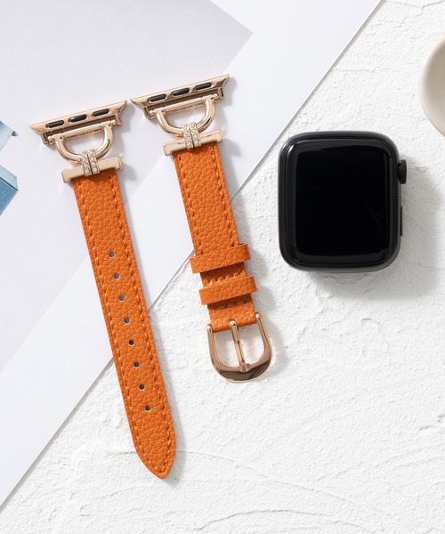 emonique(エモニーク)の「本革レザー Apple Watch バンド スマートウォッチバンド【38/40/41/42/44/45/49mm対応】(デジタル腕時計・レディース・オレンジ/グレー/ブラウン/ブラック/ホワイト・42/38)」の5枚目の写真