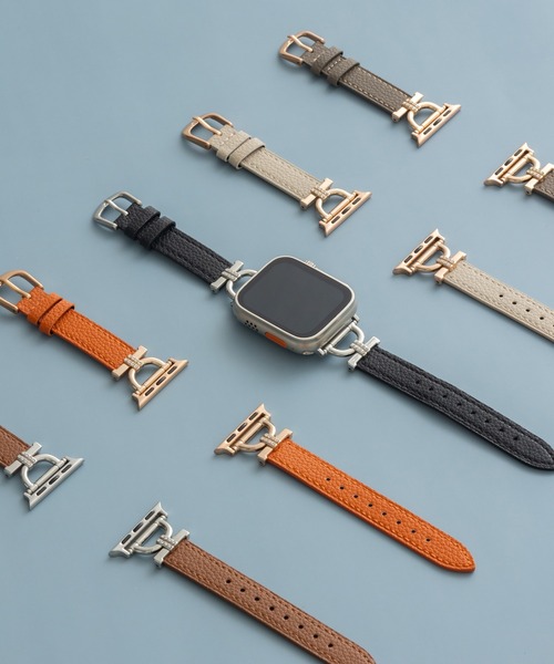 emonique(エモニーク)の「本革レザー Apple Watch バンド スマートウォッチバンド【38/40/41/42/44/45/49mm対応】(デジタル腕時計・レディース・オレンジ/グレー/ブラウン/ブラック/ホワイト・42/38)」の6枚目の写真
