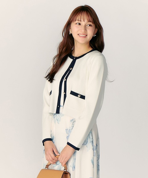 LAISSE PASSE（レッセパッセ）の「【美人百花6月号掲載】【WEB/一部店舗限定】ニットジャケットアンサンブル（アンサンブル・レディース・ミント/アイボリー/スモークピンク・MEDIUM）」の6枚目の写真