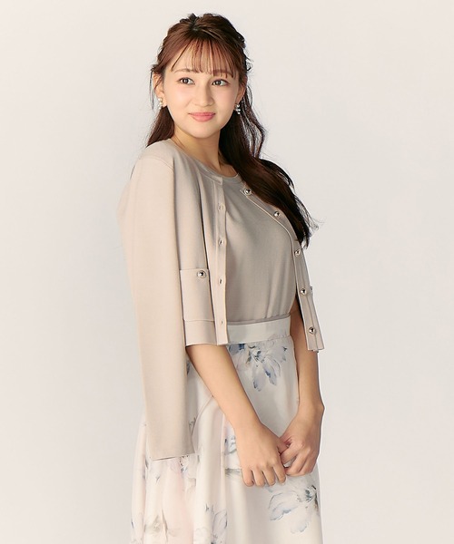 LAISSE PASSE（レッセパッセ）の「【美人百花6月号掲載】【WEB/一部店舗限定】ニットジャケットアンサンブル（アンサンブル・レディース・ミント/アイボリー/スモークピンク・MEDIUM）」の13枚目の写真