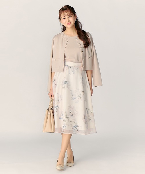 LAISSE PASSE（レッセパッセ）の「【美人百花6月号掲載】【WEB/一部店舗限定】ニットジャケットアンサンブル（アンサンブル・レディース・ミント/アイボリー/スモークピンク・MEDIUM）」の16枚目の写真