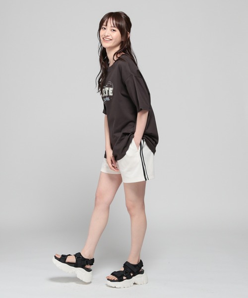 Honeys(ハニーズ)の「ライン入りショートパンツ(その他パンツ・レディース・アイボリー/サックスブルー/ブラック/杢グレー・M/S/SS/LL/L)」の22枚目の写真