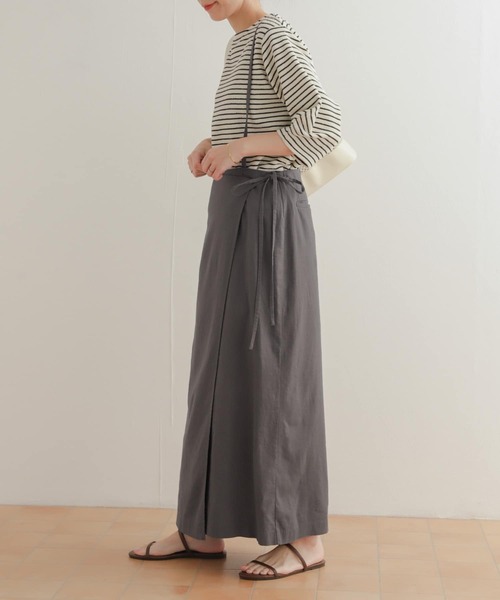 URBAN RESEARCH DOORS（アーバンリサーチドアーズ）の「サス付きラップスカート（スカート・レディース・ネイビー/グレー系その他・SMALL/MEDIUM）」の10枚目の写真