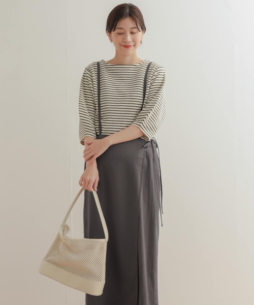 URBAN RESEARCH DOORS（アーバンリサーチドアーズ）の「サス付きラップスカート（スカート・レディース・ネイビー/グレー系その他・SMALL/MEDIUM）」の15枚目の写真