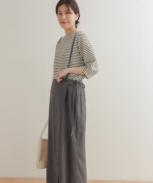 URBAN RESEARCH DOORS（アーバンリサーチドアーズ）の「サス付きラップスカート（スカート・レディース・ネイビー/グレー系その他・SMALL/MEDIUM）」の17枚目の写真