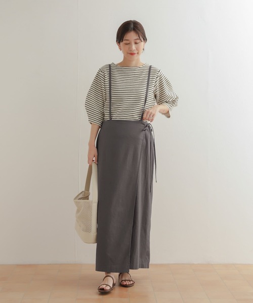 URBAN RESEARCH DOORS（アーバンリサーチドアーズ）の「サス付きラップスカート（スカート・レディース・ネイビー/グレー系その他・SMALL/MEDIUM）」の19枚目の写真