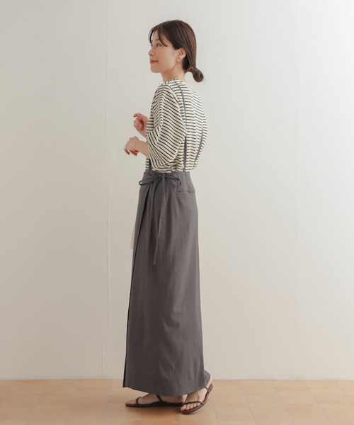 URBAN RESEARCH DOORS（アーバンリサーチドアーズ）の「サス付きラップスカート（スカート・レディース・ネイビー/グレー系その他・SMALL/MEDIUM）」の20枚目の写真