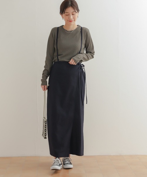 URBAN RESEARCH DOORS（アーバンリサーチドアーズ）の「サス付きラップスカート（スカート・レディース・ネイビー/グレー系その他・SMALL/MEDIUM）」の22枚目の写真