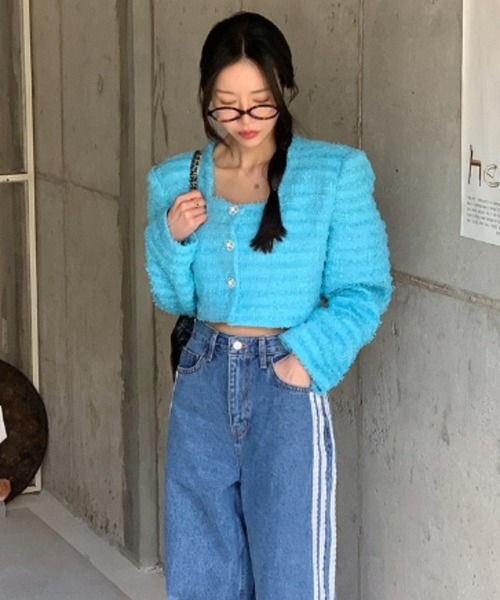 Mela（メラ）の「LACE RIBBON DENIM（デニムパンツ・レディース・ブルー・S/M/L）」の4枚目の写真