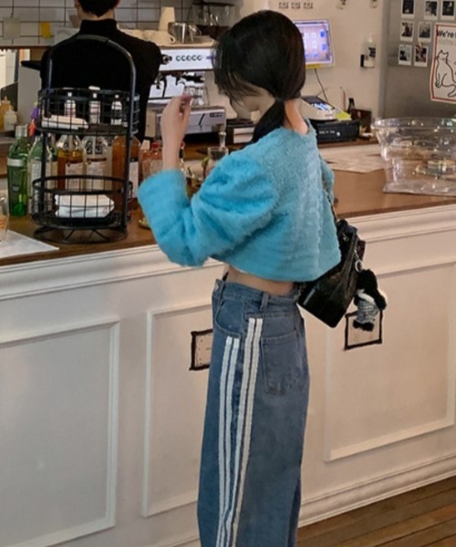 Mela（メラ）の「LACE RIBBON DENIM（デニムパンツ・レディース・ブルー・S/M/L）」の16枚目の写真