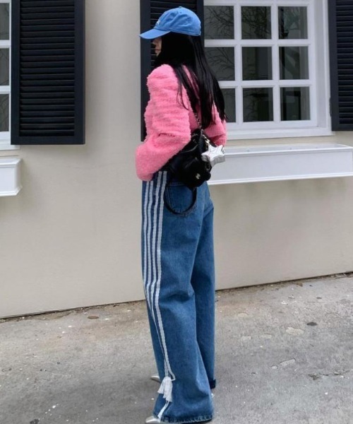 Mela（メラ）の「LACE RIBBON DENIM（デニムパンツ・レディース・ブルー・S/M/L）」の22枚目の写真