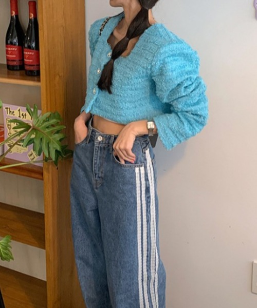 Mela（メラ）の「LACE RIBBON DENIM（デニムパンツ・レディース・ブルー・S/M/L）」の9枚目の写真
