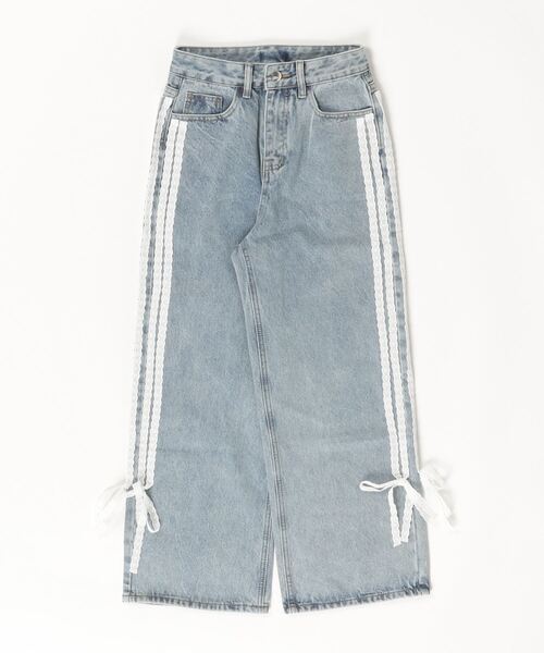 Mela（メラ）の「LACE RIBBON DENIM（デニムパンツ・レディース・ブルー・S/M/L）」の11枚目の写真