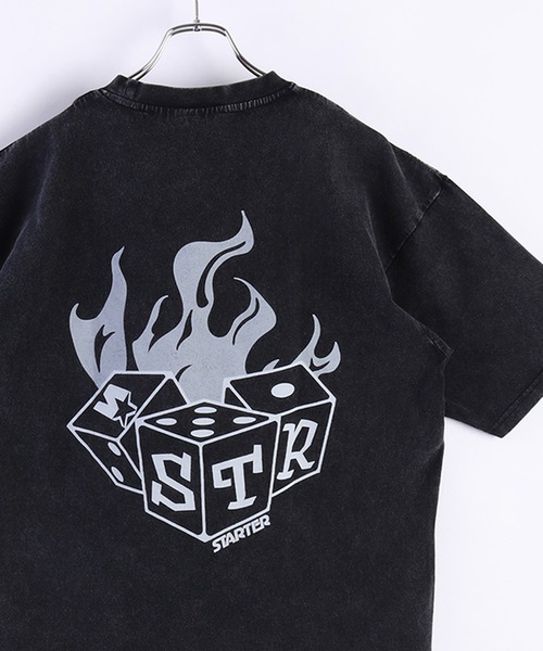STARTER(スターター)の「STARTER ケミカルウォッシュ 天竺プリント半袖Tシャツ(Tシャツ/カットソー・メンズ・ブラック/ブラック系その他/ブラック系その他2・M/L/XL)」の3枚目の写真