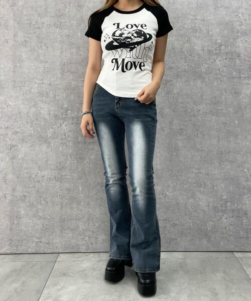 dispark（ディスパーク）の「DISPARK/ストレッチフレアデニムパンツ（デニムパンツ・レディース・インディゴブルー・SMALL/MEDIUM）」の13枚目の写真