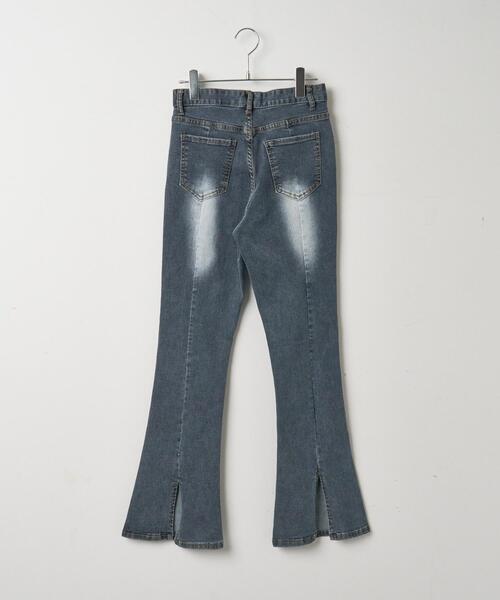 dispark（ディスパーク）の「DISPARK/ストレッチフレアデニムパンツ（デニムパンツ・レディース・インディゴブルー・SMALL/MEDIUM）」の8枚目の写真