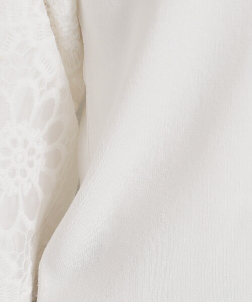 ITS'DEMO（イッツデモ）の「◆【透けにくい／肌触りさらり】袖レースニット（ニット/セーター・レディース・ベビーピンク/サックスブルー/オフホワイト/ネイビー・38/40）」の9枚目の写真