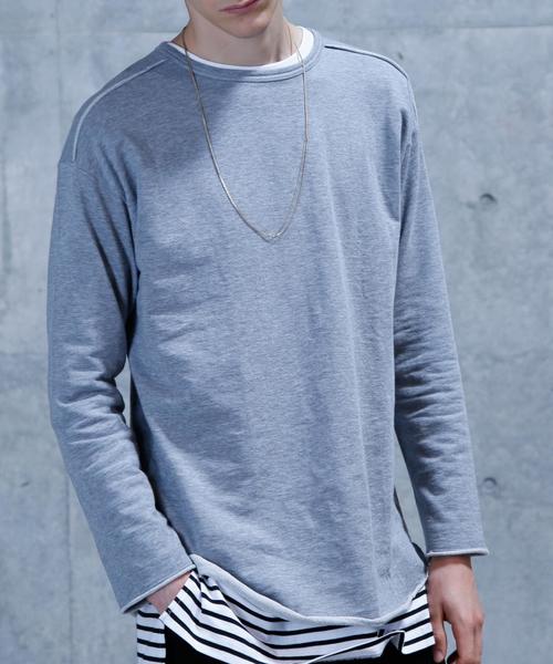 MONKEY TIME(モンキータイム)の「<monkey time>∴ MN/URK C/OFF LSL/カットソー◆(Tシャツ/カットソー・メンズ・オフホワイト/グレー/ベージュ・MEDIUM/LARGE/SMALL/X-LARGE)」の1枚目の写真