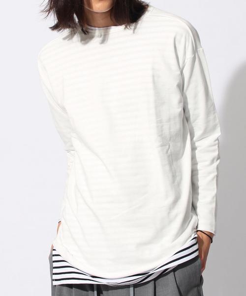MONKEY TIME(モンキータイム)の「<monkey time>∴ MN/URK C/OFF LSL/カットソー◆(Tシャツ/カットソー・メンズ・オフホワイト/グレー/ベージュ・MEDIUM/LARGE/SMALL/X-LARGE)」の2枚目の写真